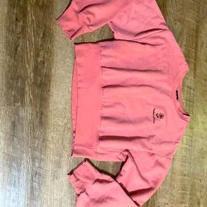 Light pink, Justify, cropped crewneck, size large